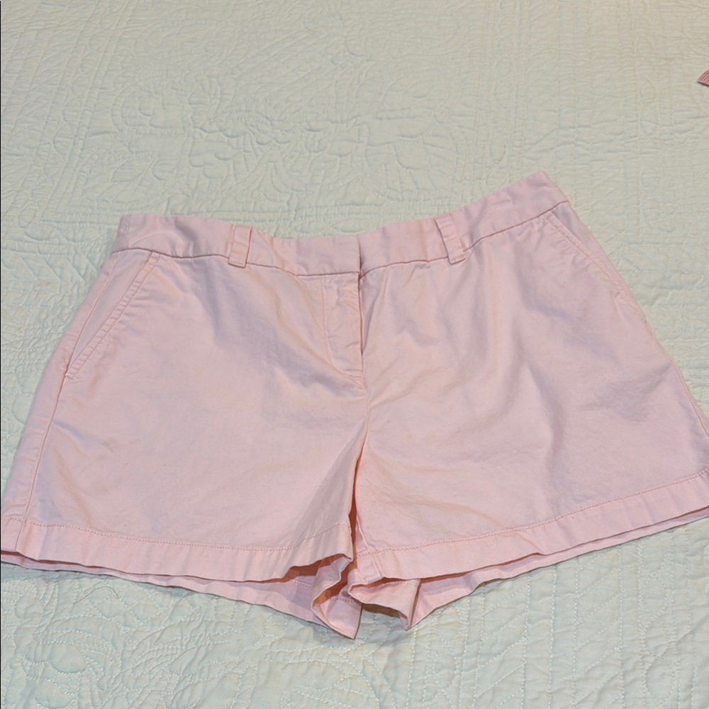 LOFT Pink Bermuda Shorts Relaxed Fit Cotton